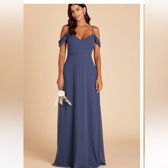 DEVIN CONVERTIBLE DRESS
SIZE M
CHIFFON SLATE BLUE - Picture 1 of 4